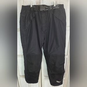 FirstGear Mens Hypertex Riding Over Pants Size 40S Black Zip/Velcro/Belted